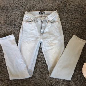 J Crew High rise light wash skinny jeans